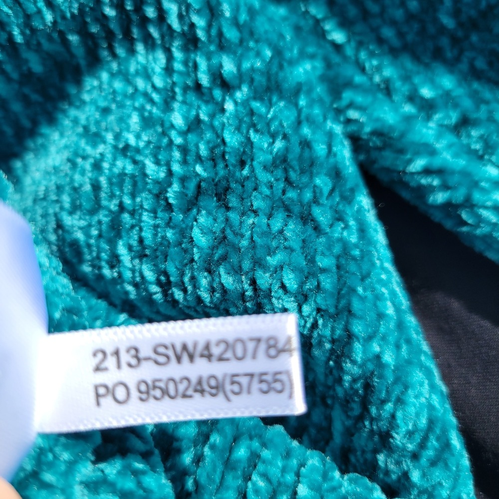 Tommy Bahama Womens Teal Blue Chenille Boat Neck Sweater SW420784 Large - Picture 6 of 6